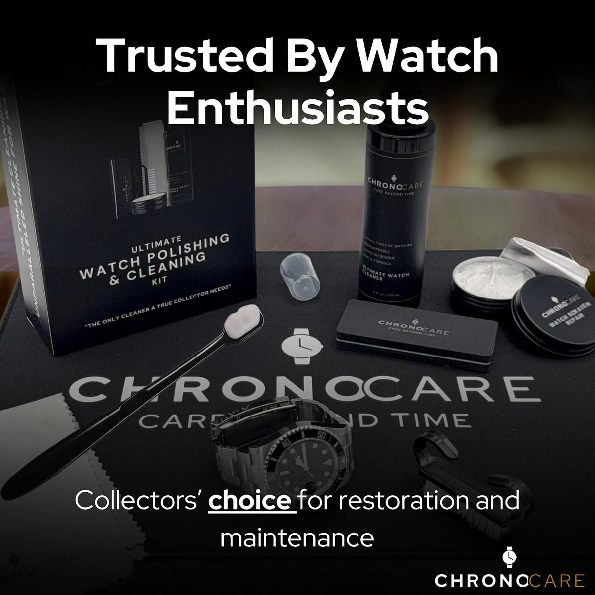 Watch Polishing & Cleaning Kit - Scratch Repair Cream, Polishing Cloth, Cleaner Spray, Matte Renewal Sponge, Brush & Premium Drying Towel - Safe for All Luxury Metal Watches - Complete Restoration Set - Image 9