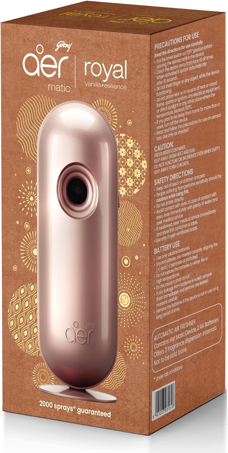 Godrej Aer Matic rose gold aesthetic design close up