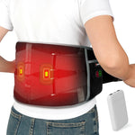 Comfytemp cordless heating pad front view showing the wearable lumbar belt design for back pain relief.