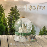 Enesco Hogwarts water globe side angle showing stone resin base