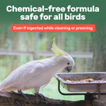 Samorillo USA-imported aloe vera feather spray for healthy molting and soft plumage.