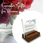 Vizuzi 4x4 square acrylic desk plaque closeup