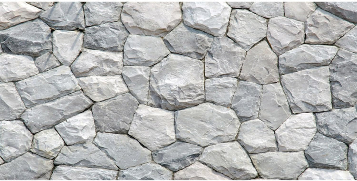 AWERT white stone aquarium background front view of the rocky design
