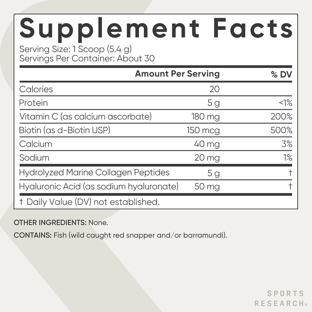 Keto certified non GMO marine collagen powder container angled view