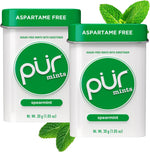 PUR Gum Spearmint Xylitol Mints Pack of Two front view packaging