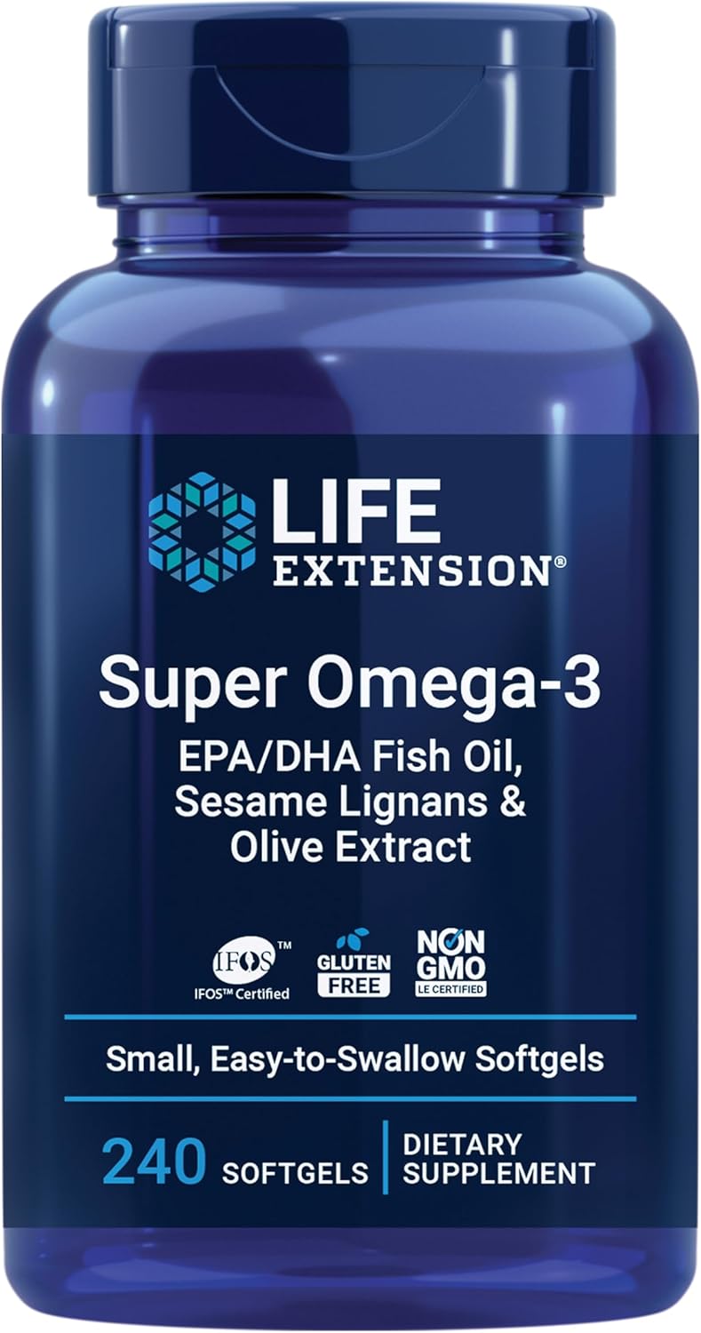 Life Extension Super Omega-3 EPA/DHA Fish Oil, Sesame Lignans & Olive Extract - Heart Health, Brain Health, Inflammation Health Support, Cholesterol Health Support, Gluten-Free, Non-GMO, 60 Softgels - Image 12