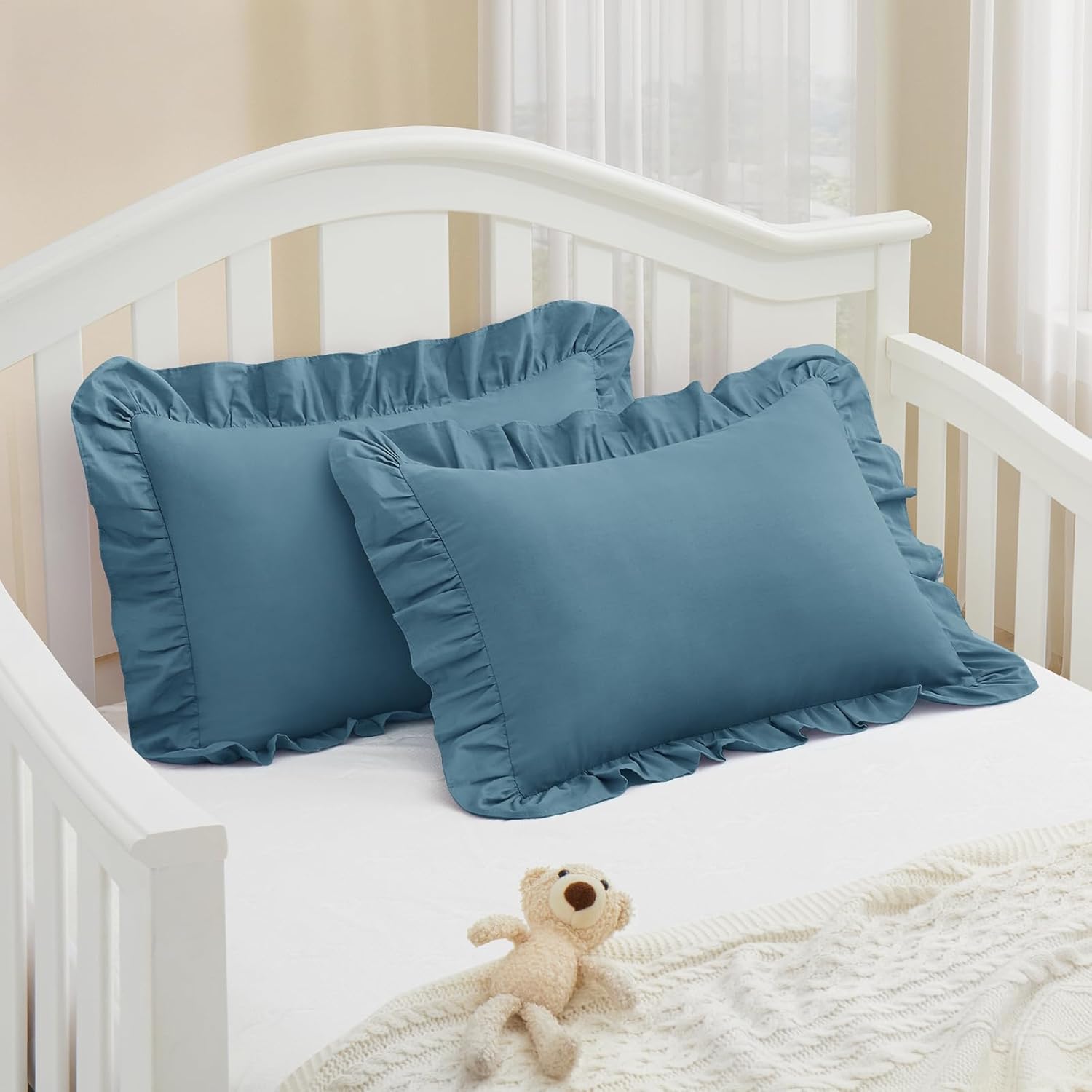 KKJIAF cotton toddler pillowcase set of two front view