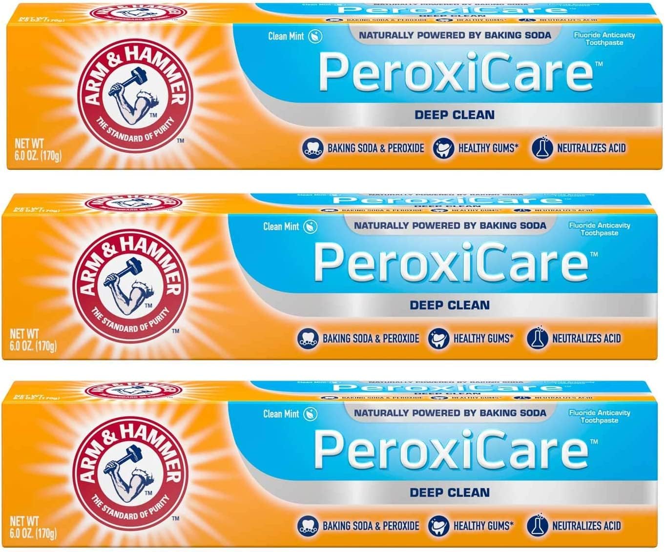 Arm And Hammer PeroxiCare toothpaste front view
