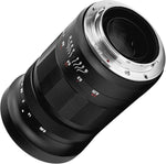 Side profile of Meike 25mm f0.95 lens displaying mechanical focus and aperture rings