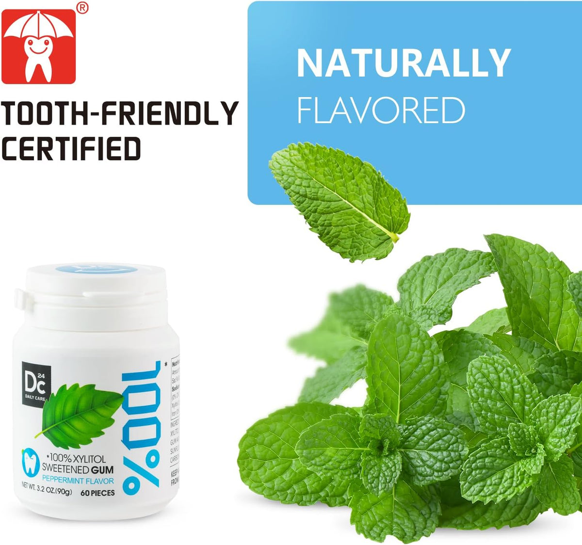 DC24 Daily Care oral care xylitol chewing gum double pack presentation
