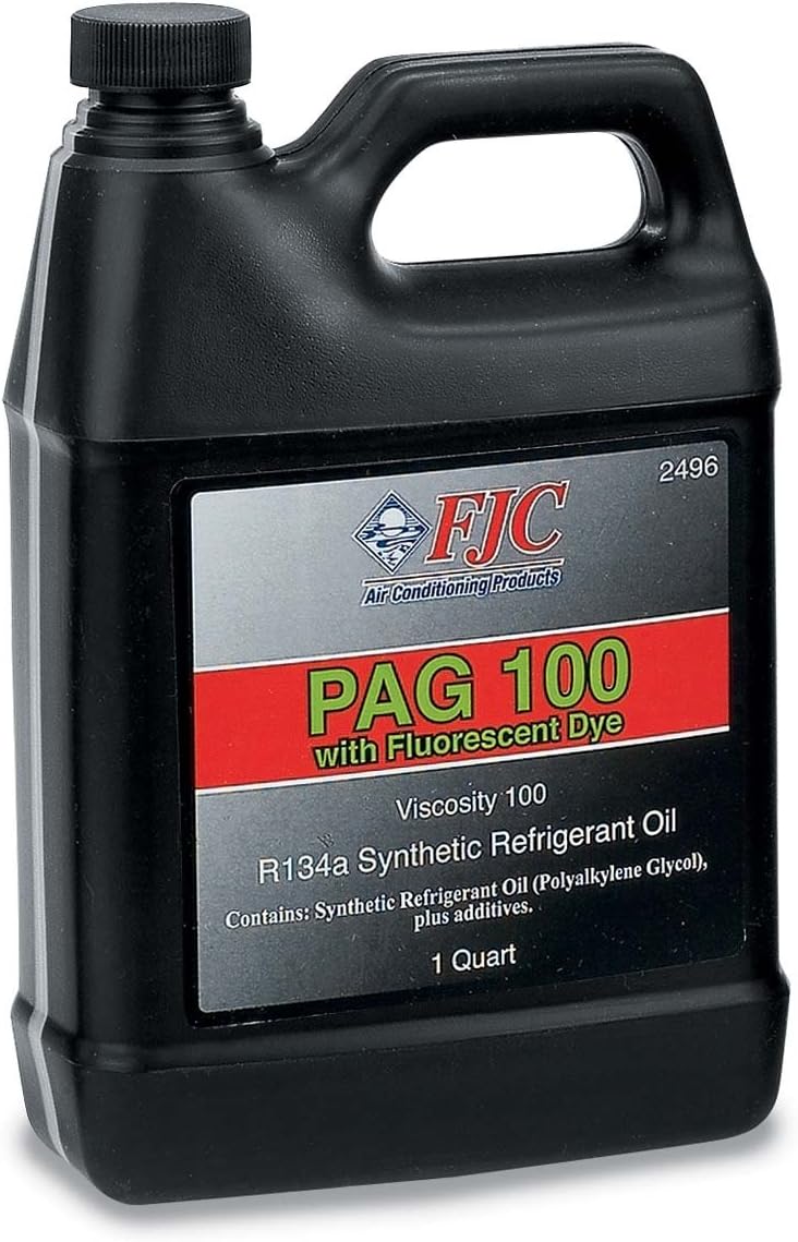 FJC 2496 PAG 100 synthetic refrigerant oil 32 fluid ounce bottle front view