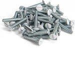 3/8" Long 6-32 Thread, Oval Head Milled Slot Replacement Wall Plate Screws, 50 Pack, White - Image 14