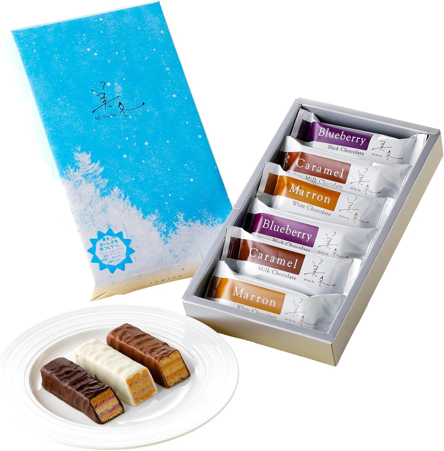 Ishiya Confectionery Mifuyu 6 pieces box front view