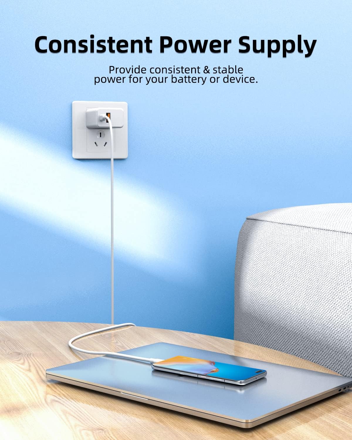 Superer USB C data cable rolled up packaging
