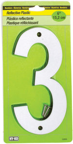 Hy-Ko reflective address marker close up view