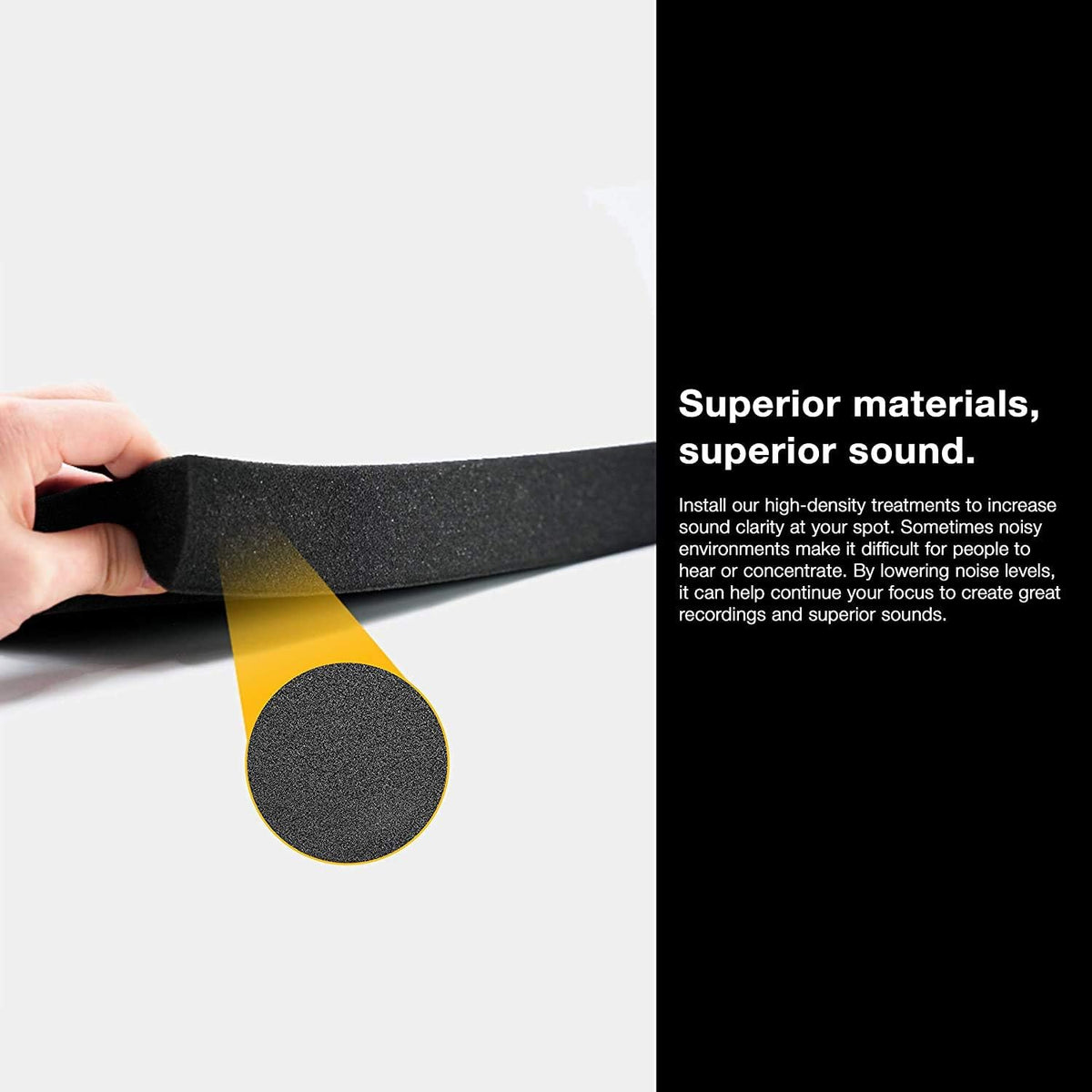 Sonic Acoustics high density foam pads close up texture