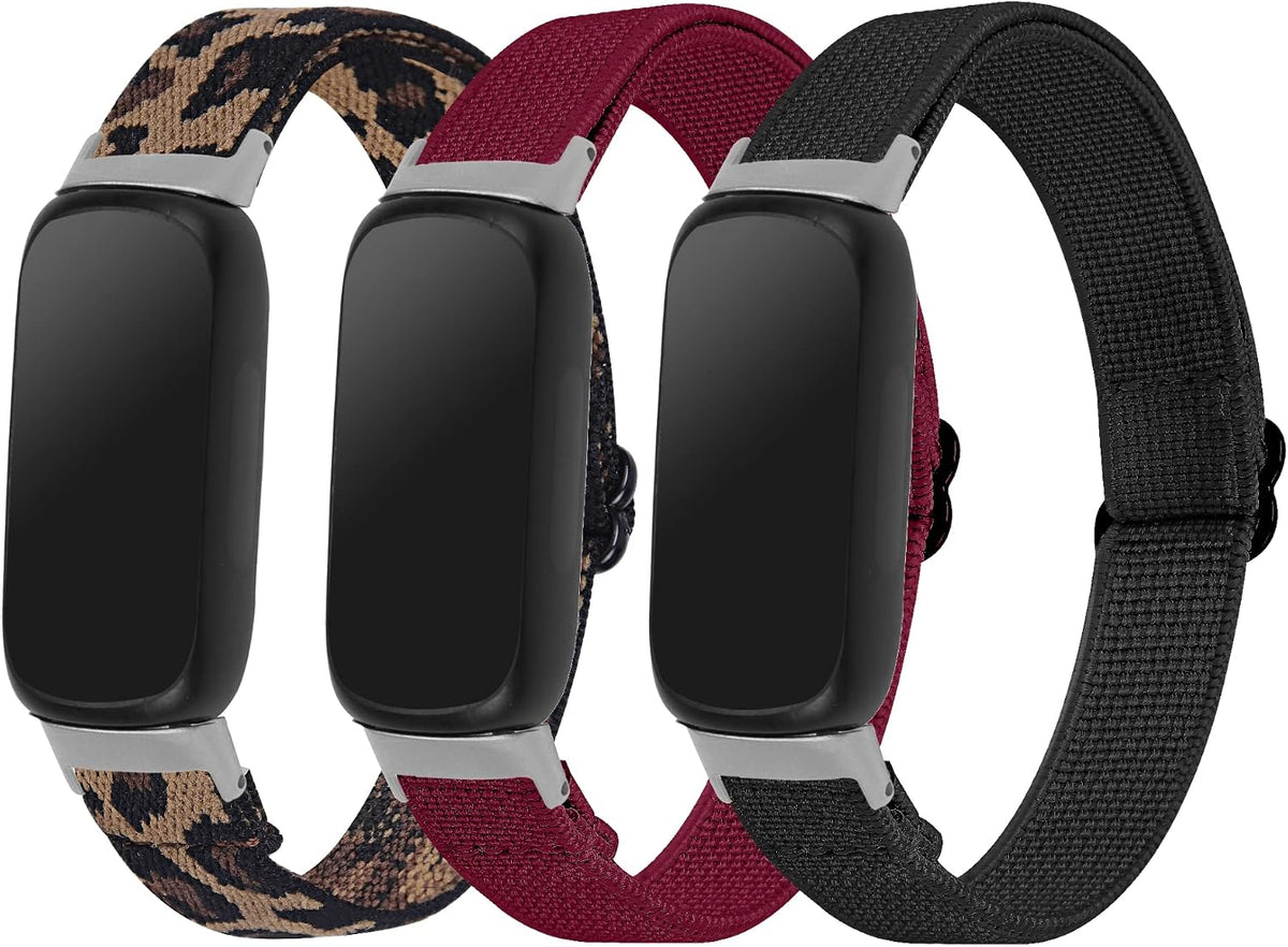 3PACKS Replacement Sport Bands Compatible with Fitbit Inspire 3 Band Nylon Elastic Quick Release Wristbands Breathable Straps Stretchy Loop Bracelet for Fitbit Inspire 3 Fitness Tracker Women Men - Image 10