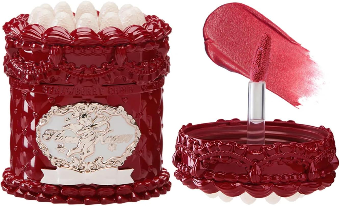 Dista-USA Flower Knows Strawberry Cupid Cake Lip Cream front view of the collectible dessert-inspired packaging.