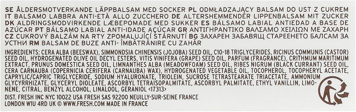 Fresh Sugar Advanced Therapy Lip Treatment open bullet showing clear hydrating texture