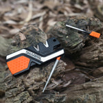 Sharpal survival tool showing diamond sharpening rod