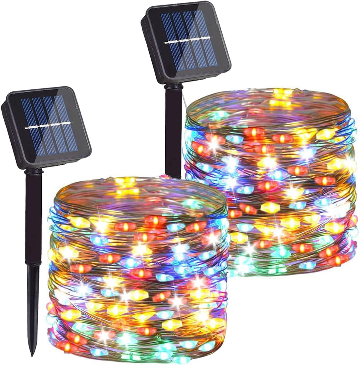2 Pack Solar Copper Wire String Lights, 66 Ft 200 LEDs Warm White Outdoor | IP65 Waterproof, 8 Lighting Modes, Auto Dusk-to-Dawn, 10-12 Hour Runtime, Garden Patio Yard - Image 10
