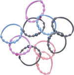 Goody Ouchless hair ties styled in a ponytail