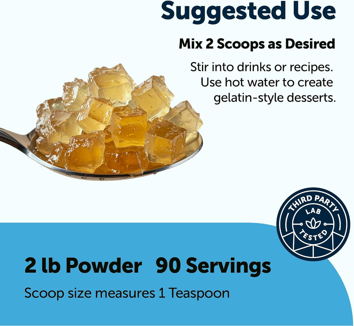 Micro Ingredients grass fed beef gelatin powder texture close up