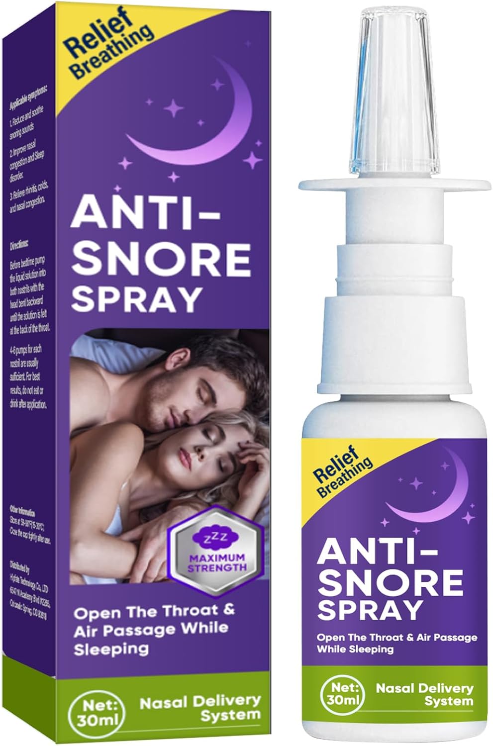 Anti Snoring Spray, Anti Snoring Devices, Fast Snoring Stop Drops for Better Sleep Effective Snoring Solution, Helps Open The Throat & Air Passage While Sleeping - Image 1