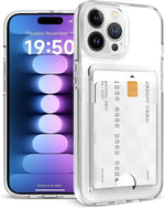 Gukalong iPhone 15 Pro clear wallet case front view