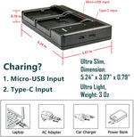 Close-up view of the dual charging slots on the Kastar LTD2 charger