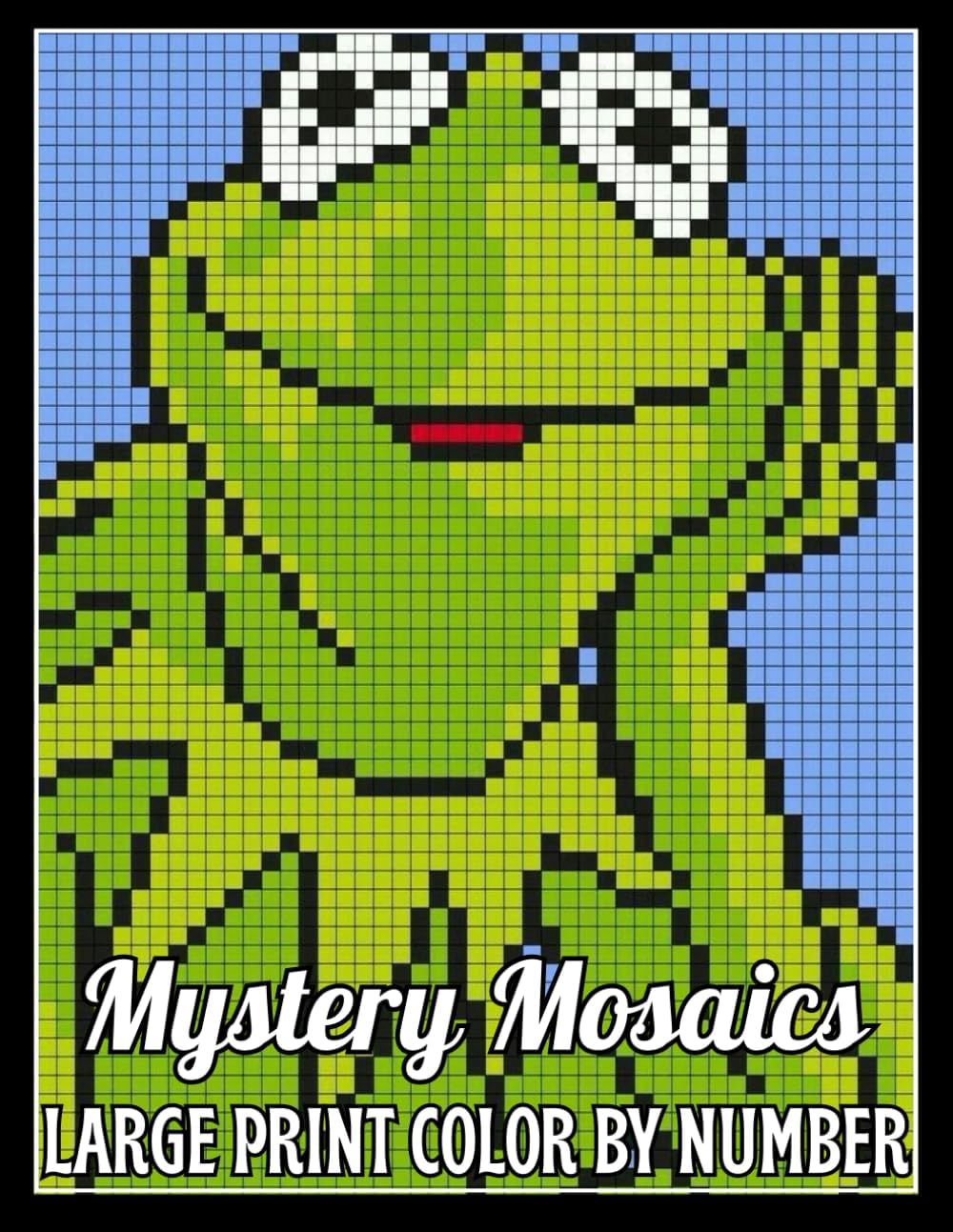 Large Print Mystery Mosaics Color by Number: Easy Pixel Art Coloring Book for Adults Relaxation and Wonder Squares Color Quest Challenges (Mystery Mosaic Animal Color By Number) - Image 1
