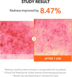 Texture preview of the lightweight APRILSKIN Carrotene blemish solution alongside the intensive cooling sheet mask sheet.