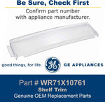 GE WR71X10761 transparent plastic guard rail assembly close up