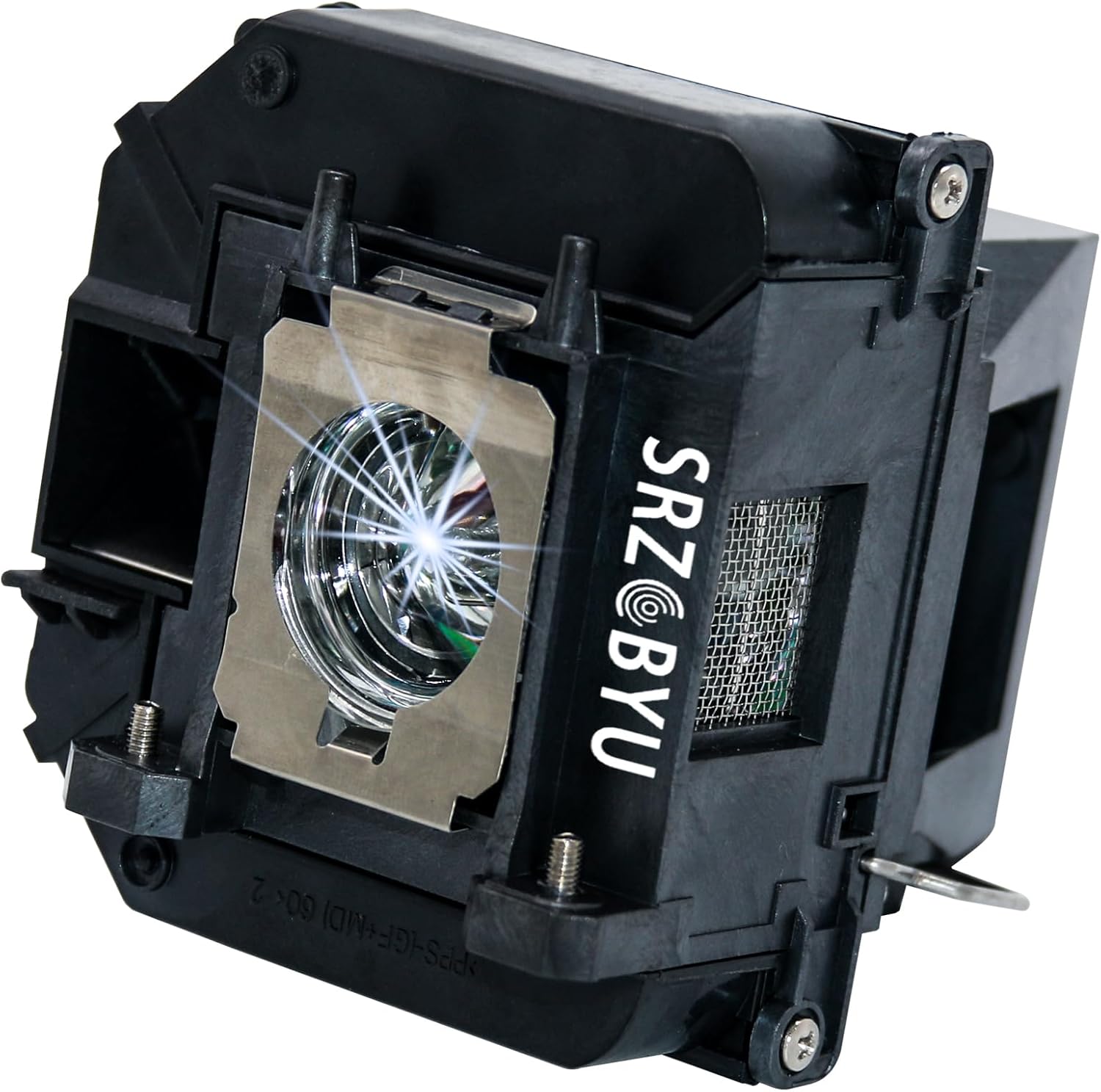 SRZOBYU replacement projector lamp bulb front view showing integrated housing unit
