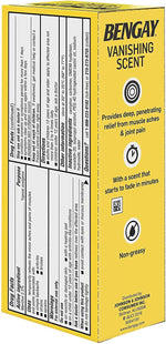 Non-greasy texture of Bengay Vanishing Scent topical gel