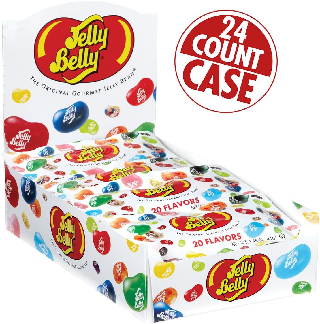 Low calorie fat free gourmet jelly beans on display