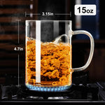 PARACITY borosilicate glass cup components disassembled