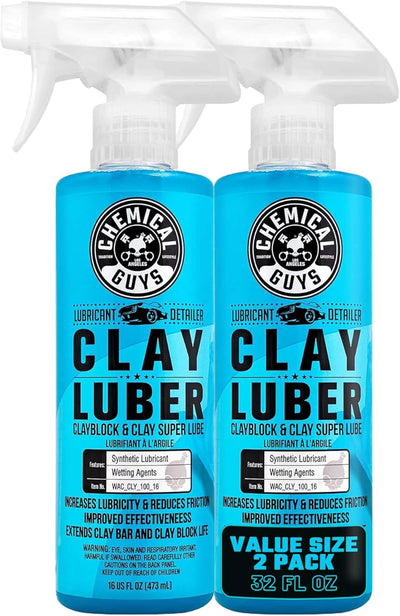 Chemical Guys Luber Synthetic Lubricant and Detailer 2 Pack (2 x 16 Fl. Oz.) - Clay Bar Lubricant and Quick Detailer for Smooth, Glossy Finish (WAC_Cly_100_1602) - Image 1