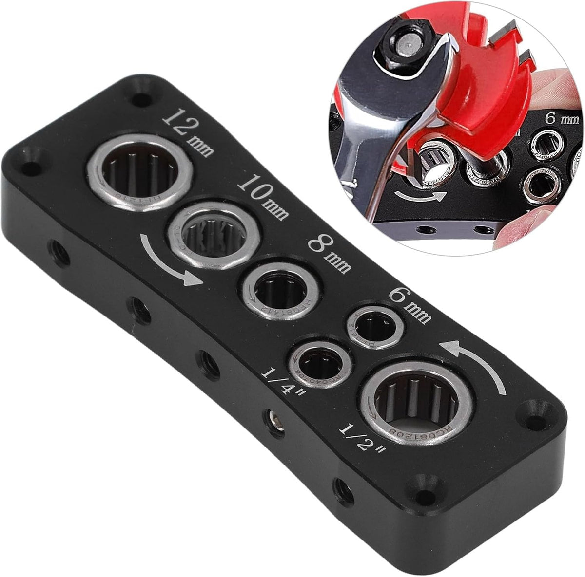 Tyenaza portable router bit tray top down perspective