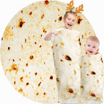 74in Burrito Tortilla Blanket White Elephant Gifts for Adults Useful Throw Blankets Women Men Party Cool Stuff Novelty Gag Soft Fleece Wrap - Image 15