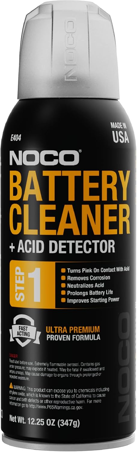 Noco E404 battery terminal cleaner spray bottle front view