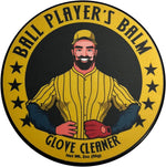 Ball Player's Balm Baseball and Softball Glove Cleaner two ounce bottle front view premium imported leather care solution
