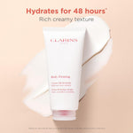 Clarins Extra-Firming Body Cream side angle showcasing jar size