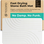 Stone Bath Mat Diatomaceous Earth Shower Mat Non-Slip Super Absorbent Diatomite Stone Bath Mats for Bathroom Floor Quick Drying Natural Easy to Clean (23.5 x 15) - Graphite - Image 15