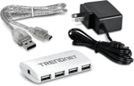TRENDnet desktop USB hub top angle