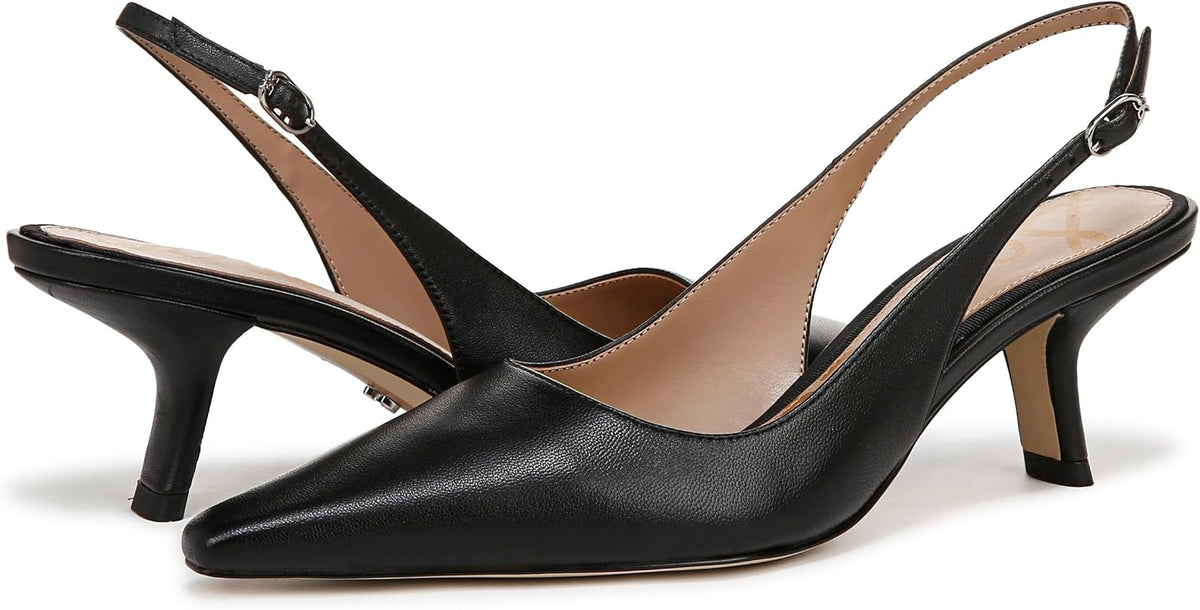Sam Edelman Bianka slingback pump texture and material detail shot