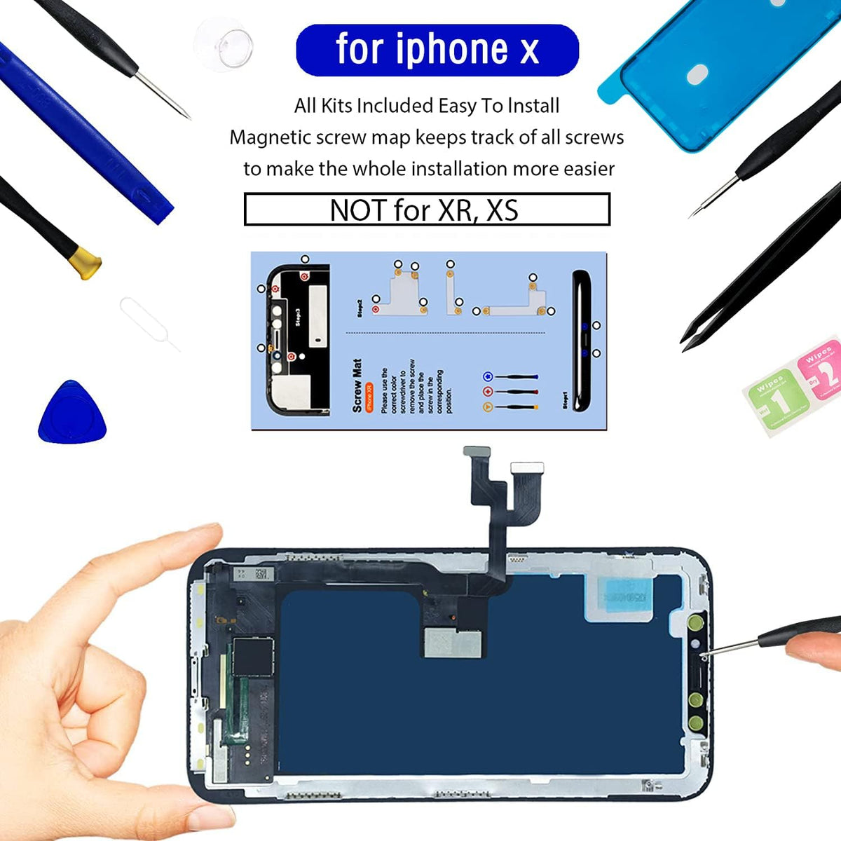 SIMDOG full package iPhone X replacement display components