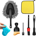 Vidspl car interior duster detailing brush kit front view showcasing complete cleaning accessories set.