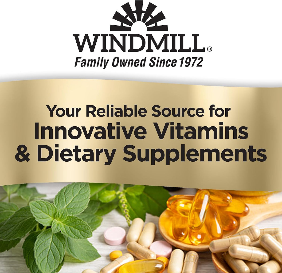 Windmill antioxidant immune support supplement bottle lifestyle view