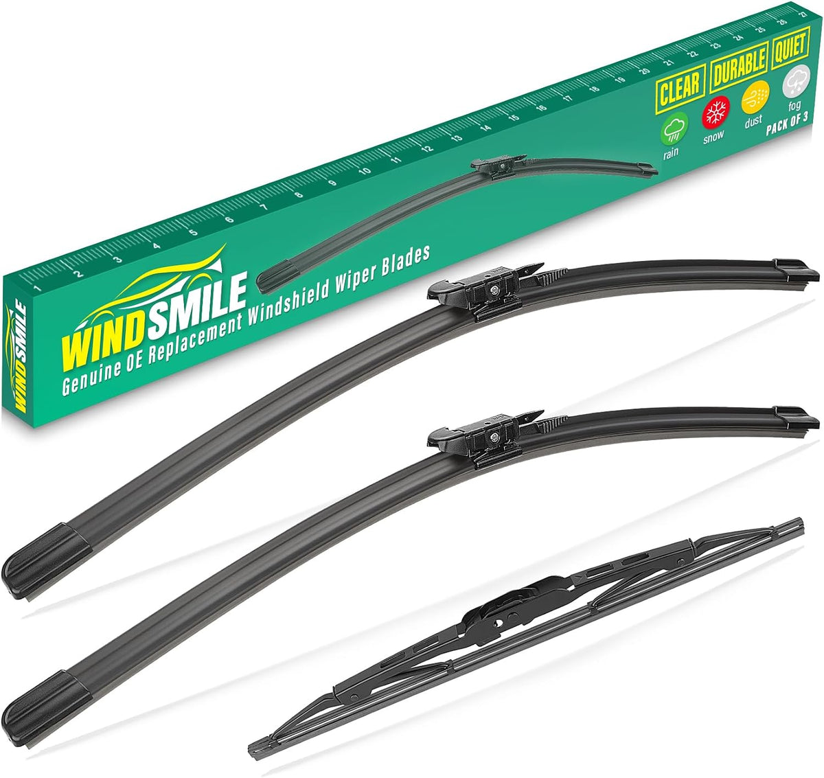 WINDSMILE Windshield Wiper Blades Replacement for Honda CRV CR-V 2017-2022 | 26"+17" Front & 12" Rear 3-Piece Set, Streak-Free & Quiet Wiping, Premium OEM Quality, All-Season Performance, Easy Install - Image 14